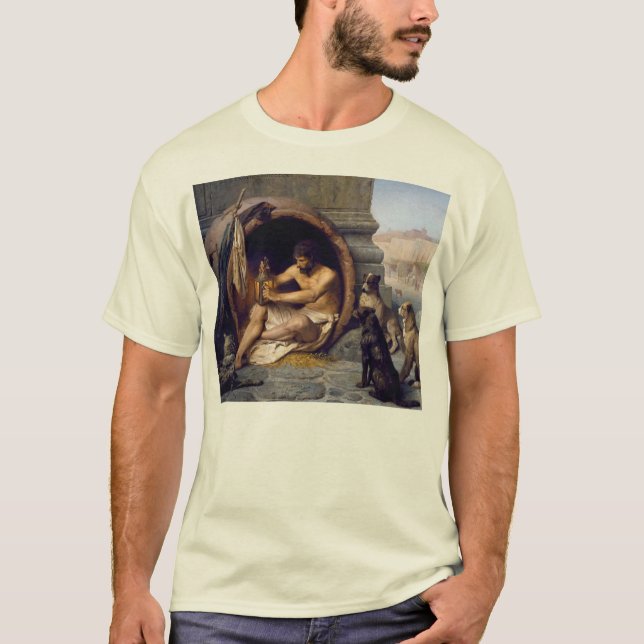 Diogener som omringats av Hundar - av Jean Leon Ge T-shirt (Framsida)