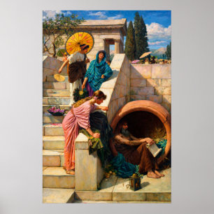 Diogenes av John William Waterhouse Poster