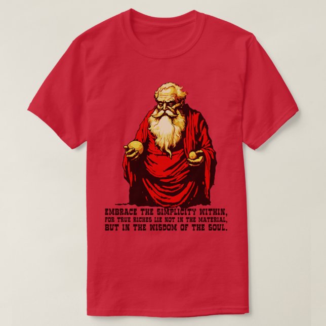 Diogenes Philosophers Wisdom om enkelhet T Shirt (Design framsida)