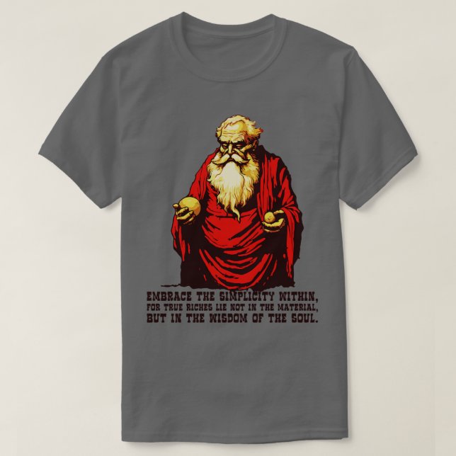 Diogenes Philosophers Wisdom om enkelhet T Shirt (Design framsida)