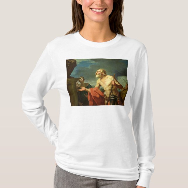Diogenes som frågar för allmosa, 1767 tee shirt (Framsida)