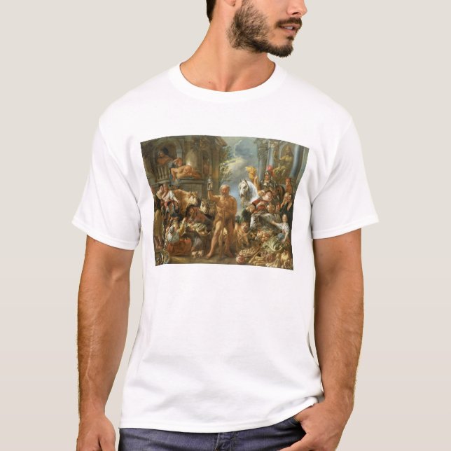 Diogenes som söker för en ärlig man, c.1650-55 tee (Framsida)
