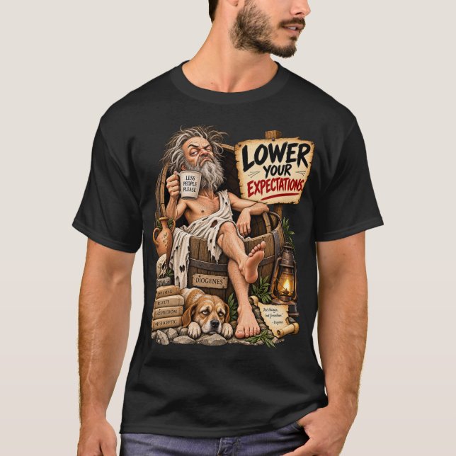 Diogenes visdom  t shirt (Framsida)