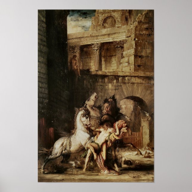 Diomedes som hans hästar åt poster (Framsidan)