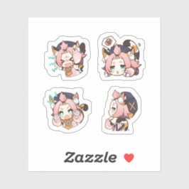 Diona Genshin Impact 4-pack Stickerark Klistermärken