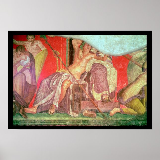 Dionysian Entourage med Dionysus Poster (Framsidan)