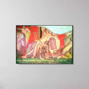 Dionysian följe med Dionysus Canvastryck