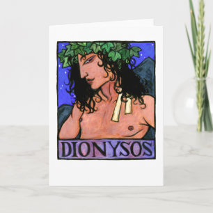 Dionysos hälsningkort kort