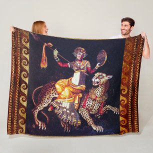 DIONYSOS MED ETT UTTALANDE HJÄLP AV DEN grekiska M Fleecefilt