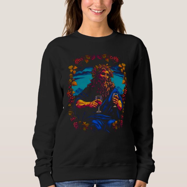Dionysus Greek Mythology God of Pleasure T Shirt (Framsida)