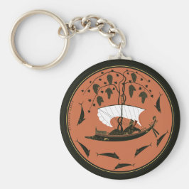 Dionysus Kopp: Grekisk gud på Frakt Vines & Dolphi Nyckelring