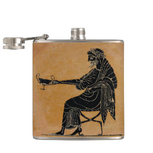 Dionysus med Vin Kopp Fickplunta
