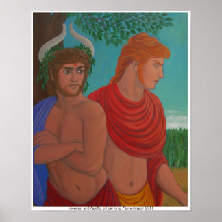 Dionysus och Apollo Poster