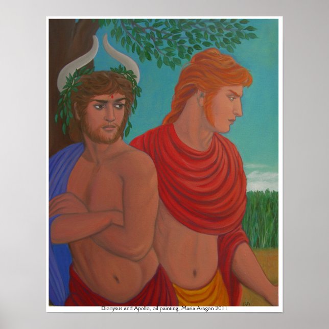 Dionysus och Apollo Poster (Framsidan)