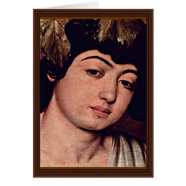 Dionysus specificerar vid Michelangelo Merisi Da Hälsningskort (Framsidan)