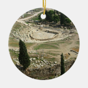 Dionysus teater julgransprydnad keramik