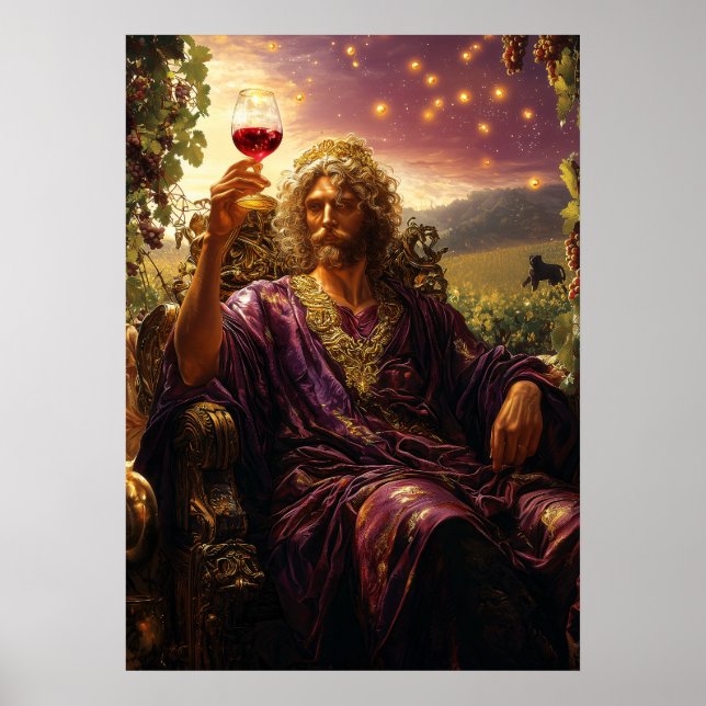 Dionysus, vinets och rolighetens gud - Mästerverk Poster (Framsidan)