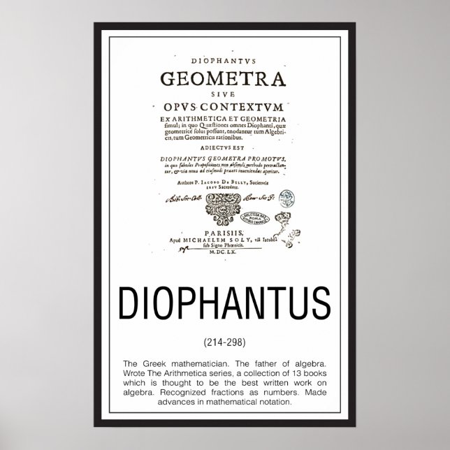 Diophantus Poster (Framsidan)
