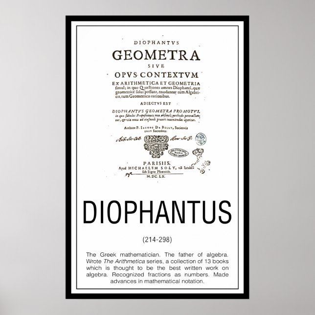 Diophantus Poster (Framsidan)