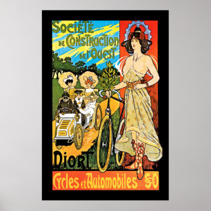 Diortera cyklar och bilar poster