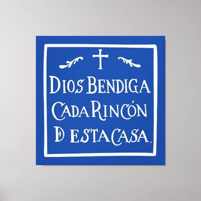 Dios bendiga cada rincon canvastryck (Framsida)