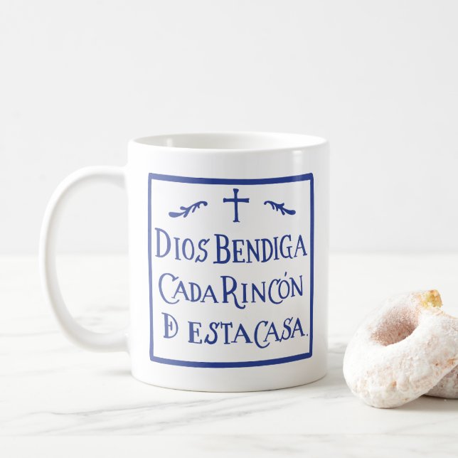 Dios bendiga cada rincon kaffemugg (Med munk)