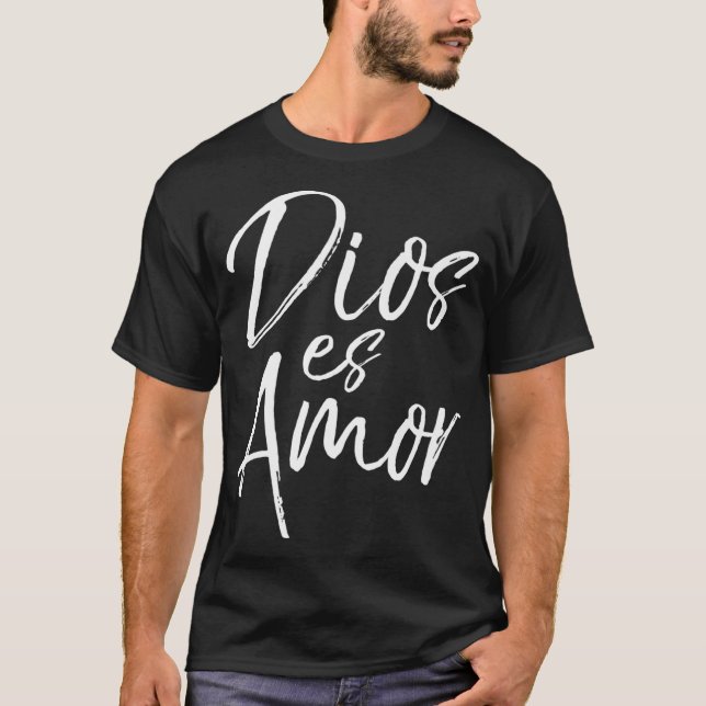 Dios es Amor  Spanish Espanol God is Love Tee (Framsida)