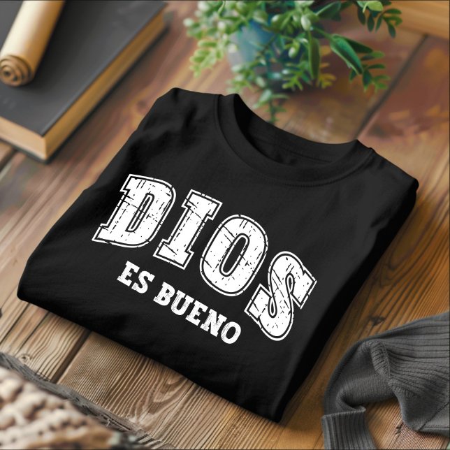 Dios Es Bueno Distress Christian Spain T-Shirt (Skapare uppladdad)