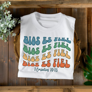 Dios Es Fiel Distress Christian Spain T-Shirt