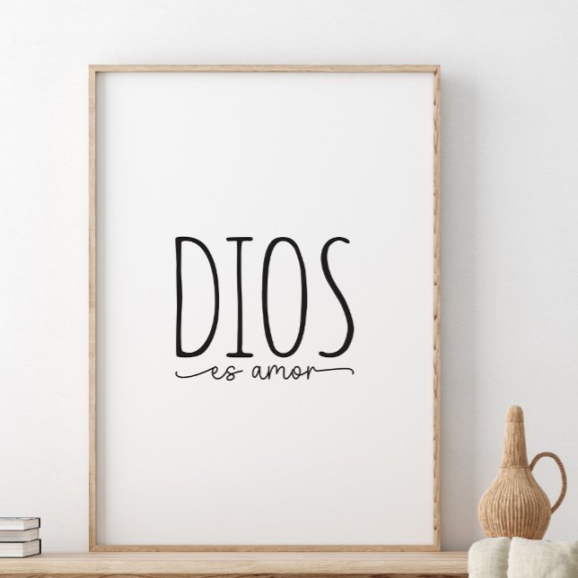 Dios es kärlek, Bible verse på spanska Poster (Skapare uppladdad)