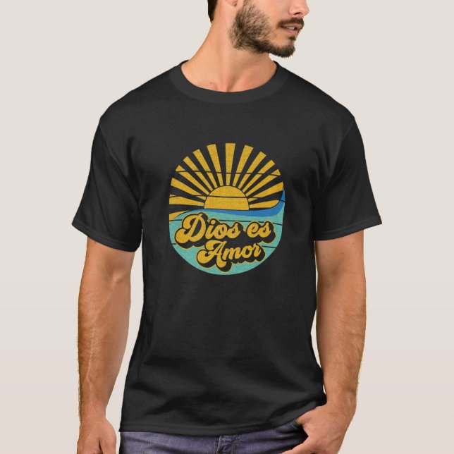 Dios Es Kärlek Spanska kristna katolska budskapet  T Shirt (Framsida)