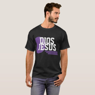 Dios Lila Faith Logo Jesus Kristet Slang T Shirt