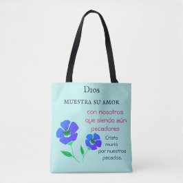 Dios muestra su kärlek tote bag tygkasse