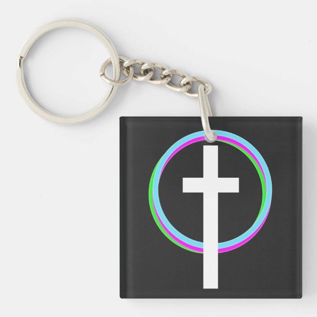 Dios Neon Circular Ring Faith Logotyp Christian (Framsidan)