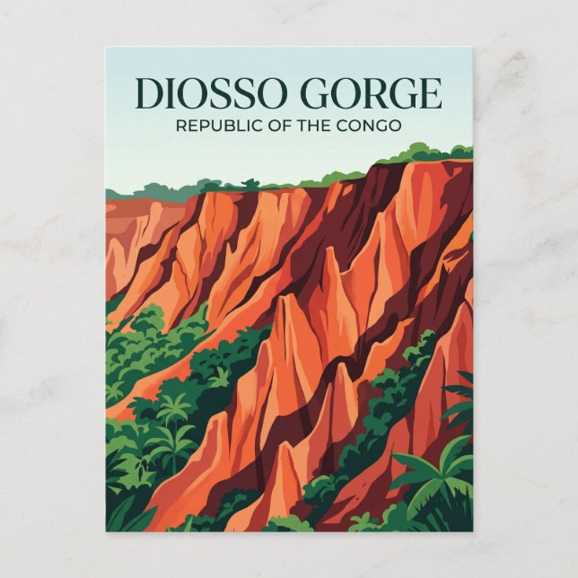 Diosso Gorge Republiken Kongo Vykort (Framsida)