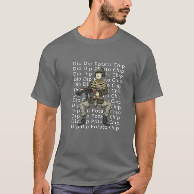 Dip Dip Potato Chip Hank Jed retro T Shirt (Framsida)