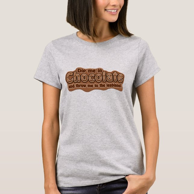 DIP MIG IN CHOCOLATE shirt - Välj stil T-shirt (Framsida)