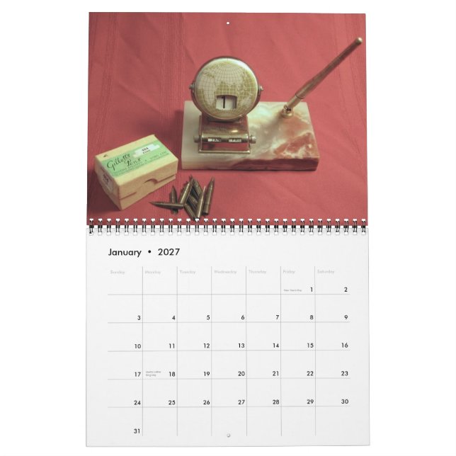 Dip Pens & Inkwells 2010-kalender Kalender (Jan 2027)