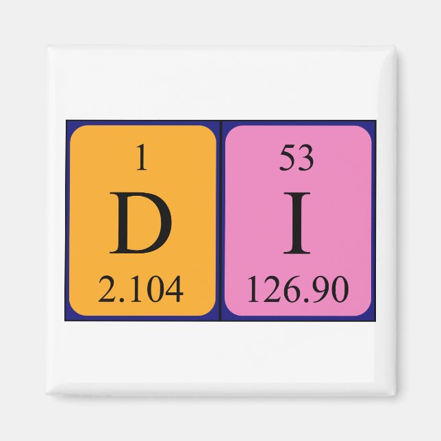 Diperiodisk magnet bord namn 1 (Framsidan)