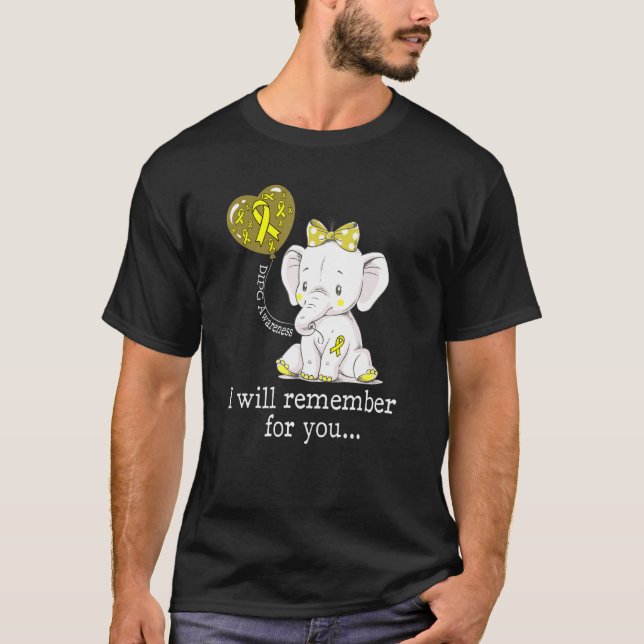 Dipg Awareness Elephant T Shirt (Framsida)