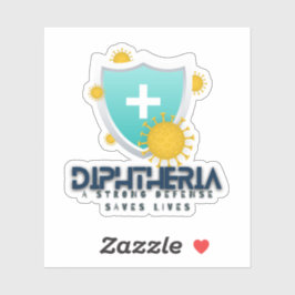 Diphtheria Study Aid - Strong Defence Saves life Klistermärken