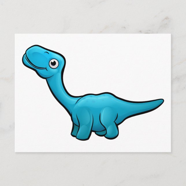 Diplodocus dinosaur seriefigur vykort (Framsida)