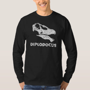 Diplodocus Fossil Skull Dinosaur Bones Diplodocus T Shirt