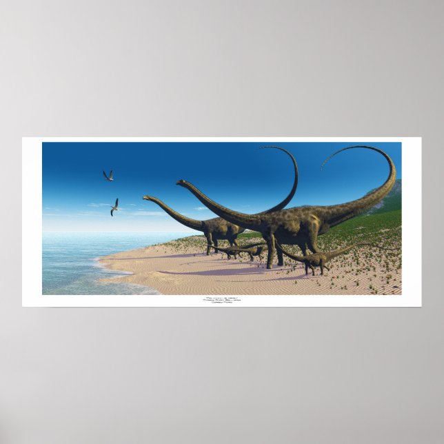 Diplodocus Herd Skriv ut Poster (Framsidan)