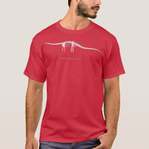 Diplodocus Skeleton Brontosaurus Dinosaur Long T Shirt
