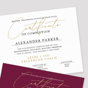 Diploma för utfärdande av certifikat för svartvita poster