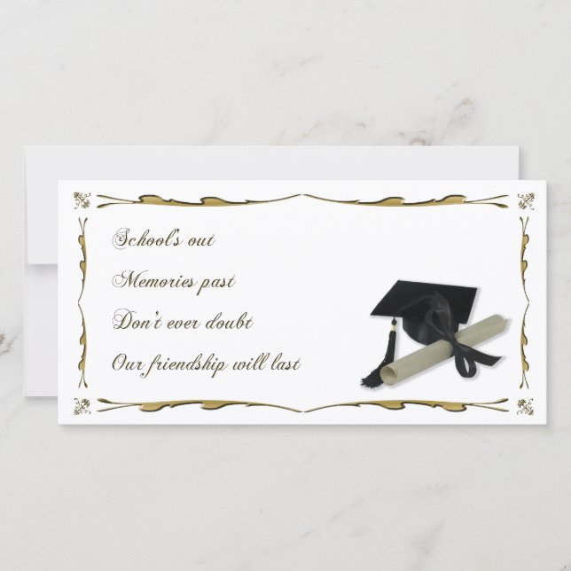 Diploma och Studentmössa ( Mortar Board ) Meddelande (Framsida)