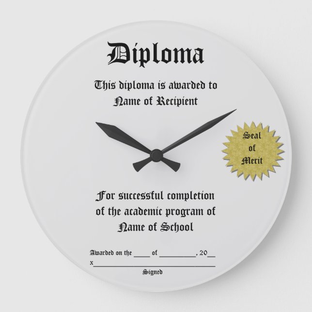 Diploma Stor Klocka (Framsida)