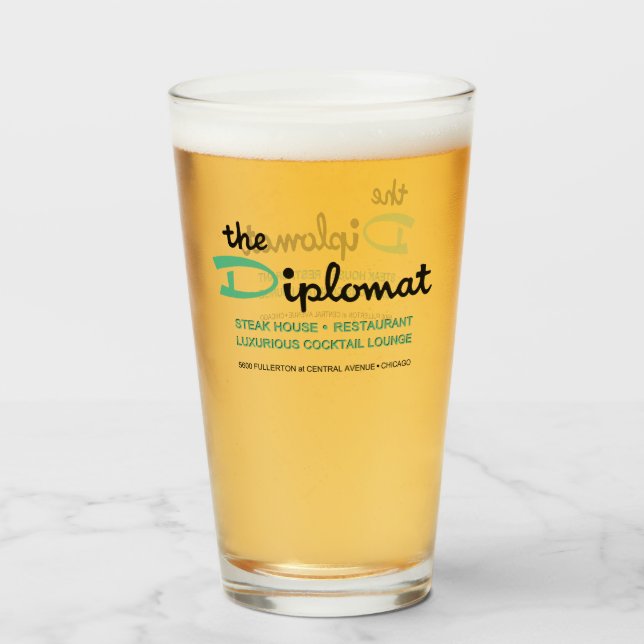 Diplomat Restaurant, Chicago, IL Glaskopp (Framsida fylld)