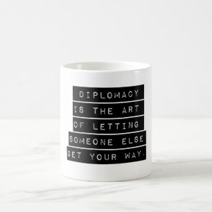 Diplomati är konsten kaffemugg